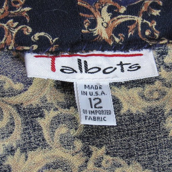 Patterned Talbots Button Up Blouse - Picture 10 of 10